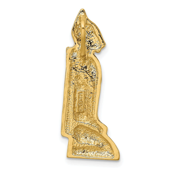 14K Yellow Gold Polish Finish MARCO ISLAND Cat Slide Pendant