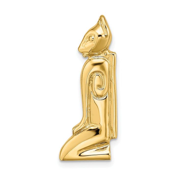 14K Yellow Gold Polish Finish MARCO ISLAND Cat Slide Pendant