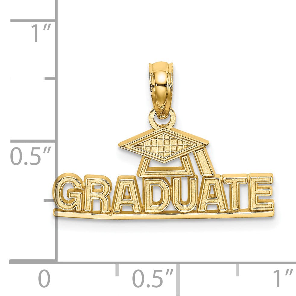 14k Yellow Gold Graduate Charm