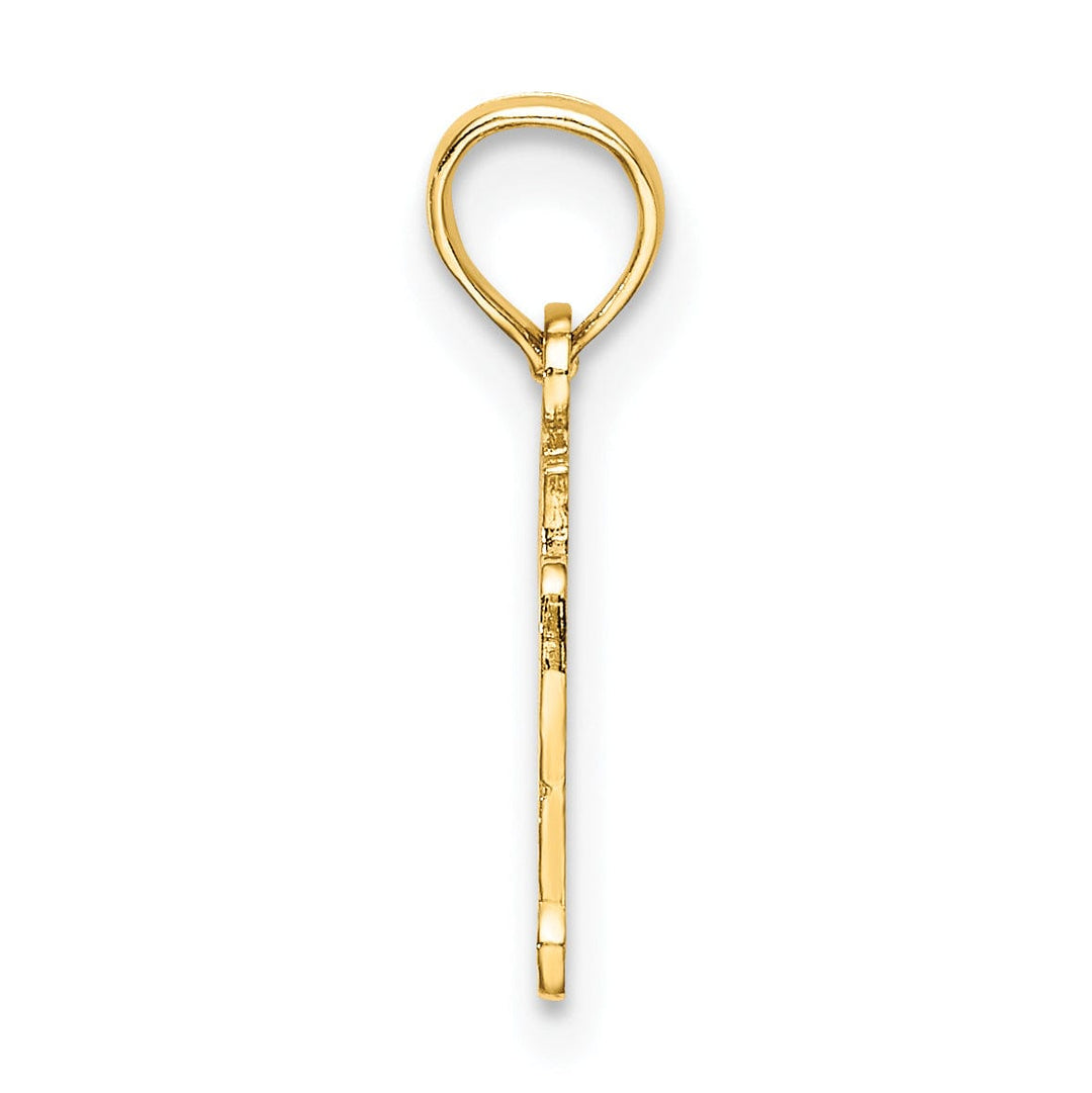 14K Yellow Gold Polished Finish Solid Script OY VEY! Charm Pendant