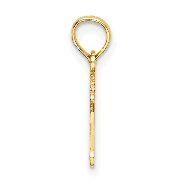14K Yellow Gold Polished Finish Solid Script OY VEY! Charm Pendant