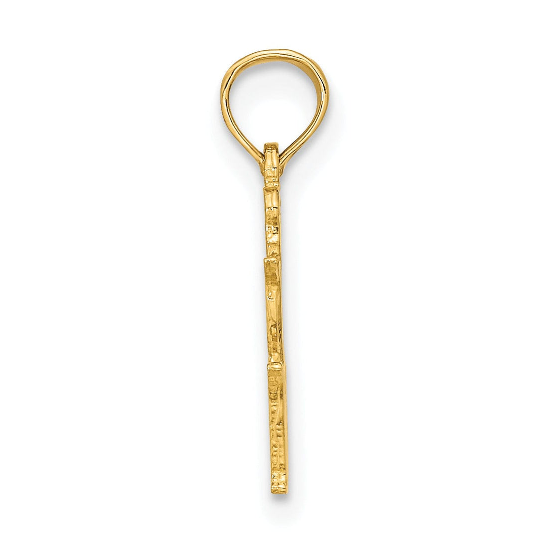 14K Yellow Gold Polished Finish Zodiac VIRGO Charm Pendant