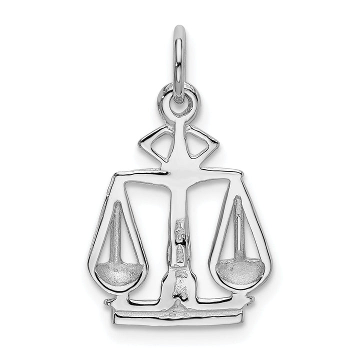 14k White Gold Small Scales of Justice Pendant