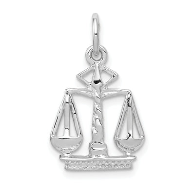 14k White Gold Small Scales of Justice Pendant at $ 92.14 only from Jewelryshopping.com