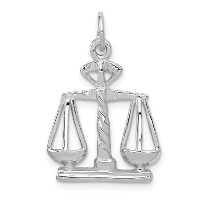 14k White Gold Large Scales of Justice Pendant at $ 128.83 only from Jewelryshopping.com
