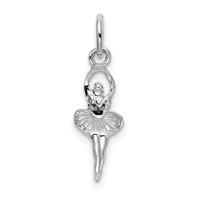 14k White Gold Polished Ballerina Charm Pendant at $ 41.53 only from Jewelryshopping.com
