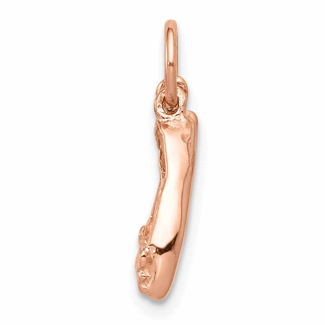 14k Rose Gold Moveable Ballet Slippers Pendant