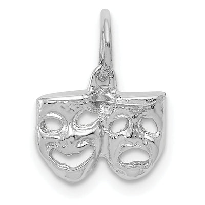 Solid 14k White Gold Comedy Tragedy Pendant at $ 94.49 only from Jewelryshopping.com