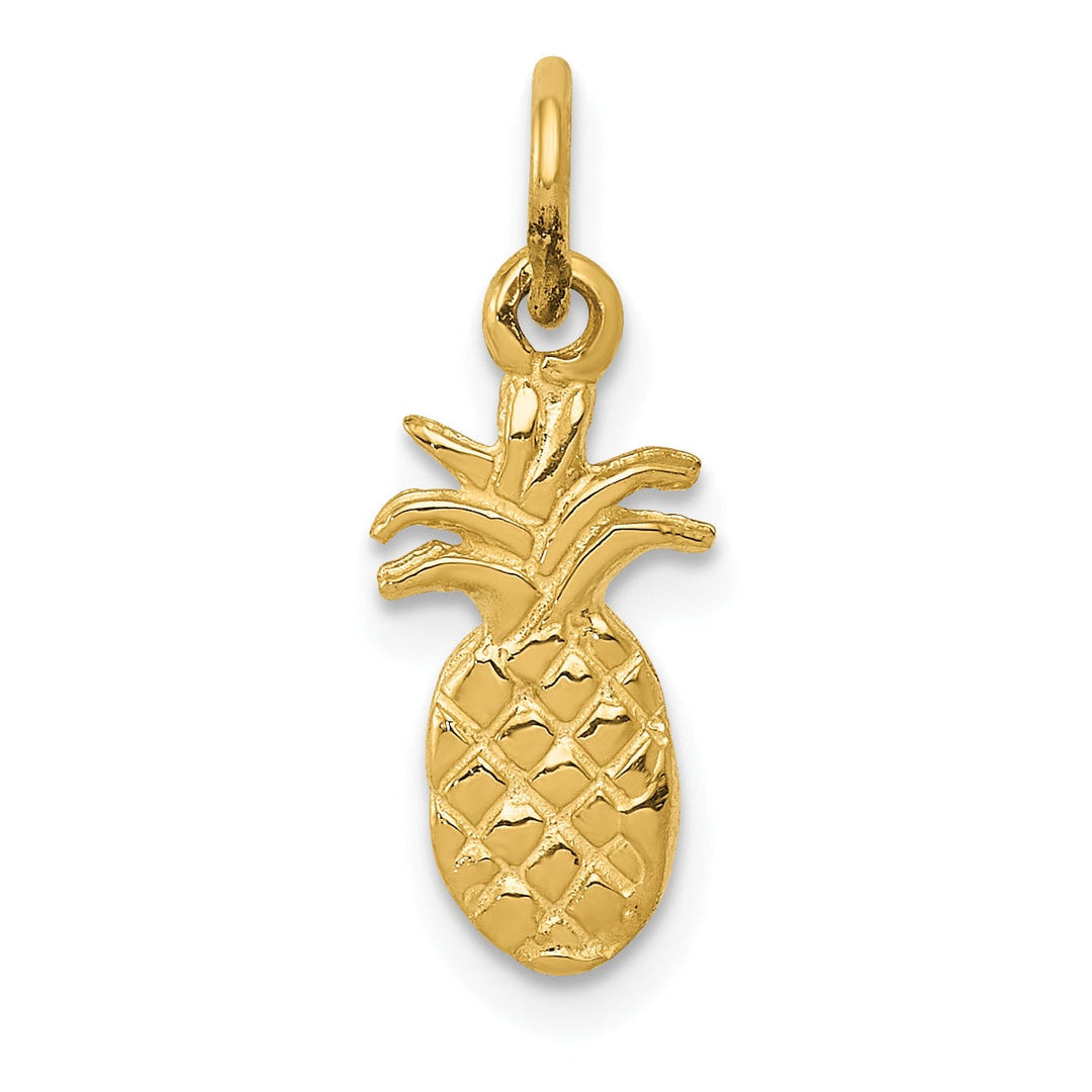 14k Yellow Gold Polished Pineapple Pendant