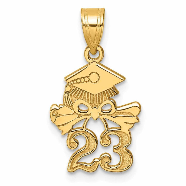 14K Graduation Cap and Diploma - 2023 Charm