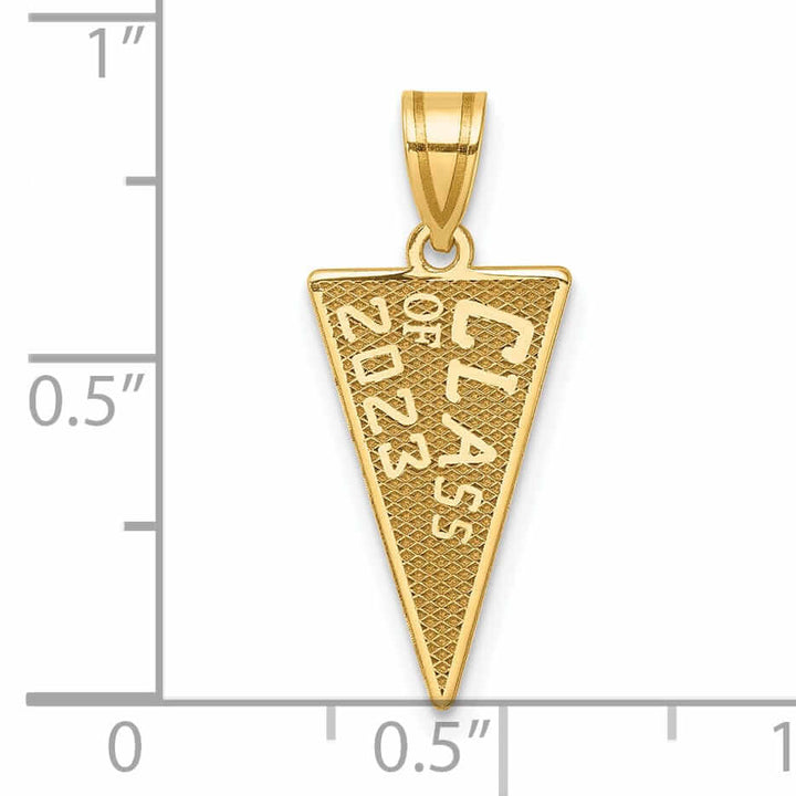 14K Class Of 2023 Rally Flag Graduation Charm