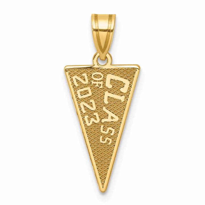 14K Class Of 2023 Rally Flag Graduation Charm