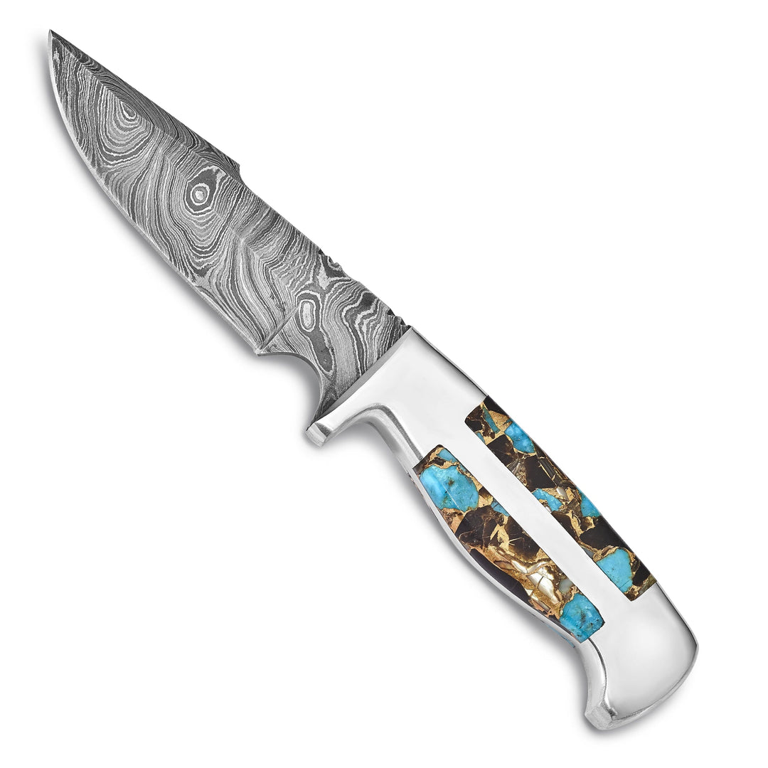 256 Blade Turquoise AbaloneShell Obsidian Knife
