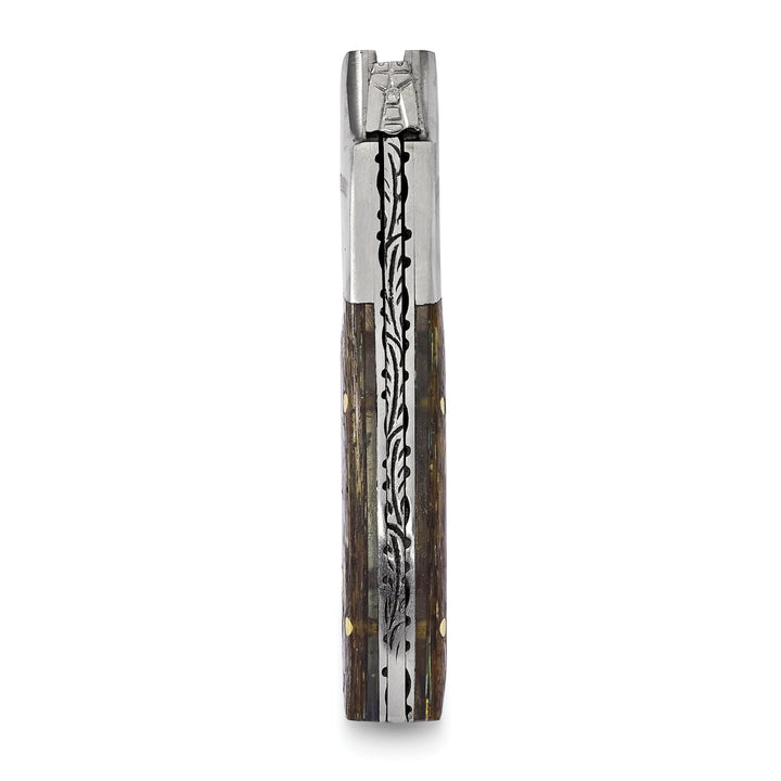 Damascus 256 Layer Folding Blade Abalone Knife