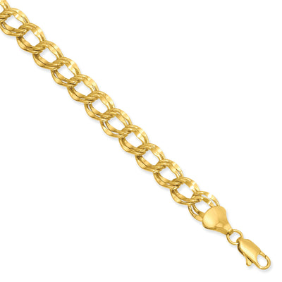 Gold Plated 8MM Double Link Charm Bracelet at $ 54.83 only from Jewelryshopping.com