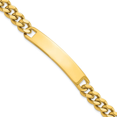 Gold Plated Large Polished ID Bracelet 8.25-inch at $ 62.18 only from Jewelryshopping.com