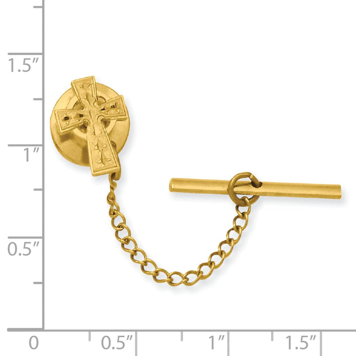 Gold Plated Celtic Cross Tie Tac
