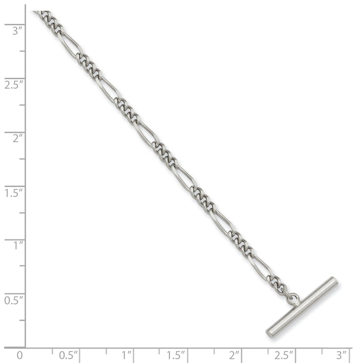 Rhodium Plated Figaro Tie Chain