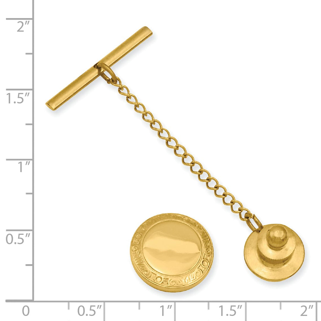 Gold Plated Round Tie Tac