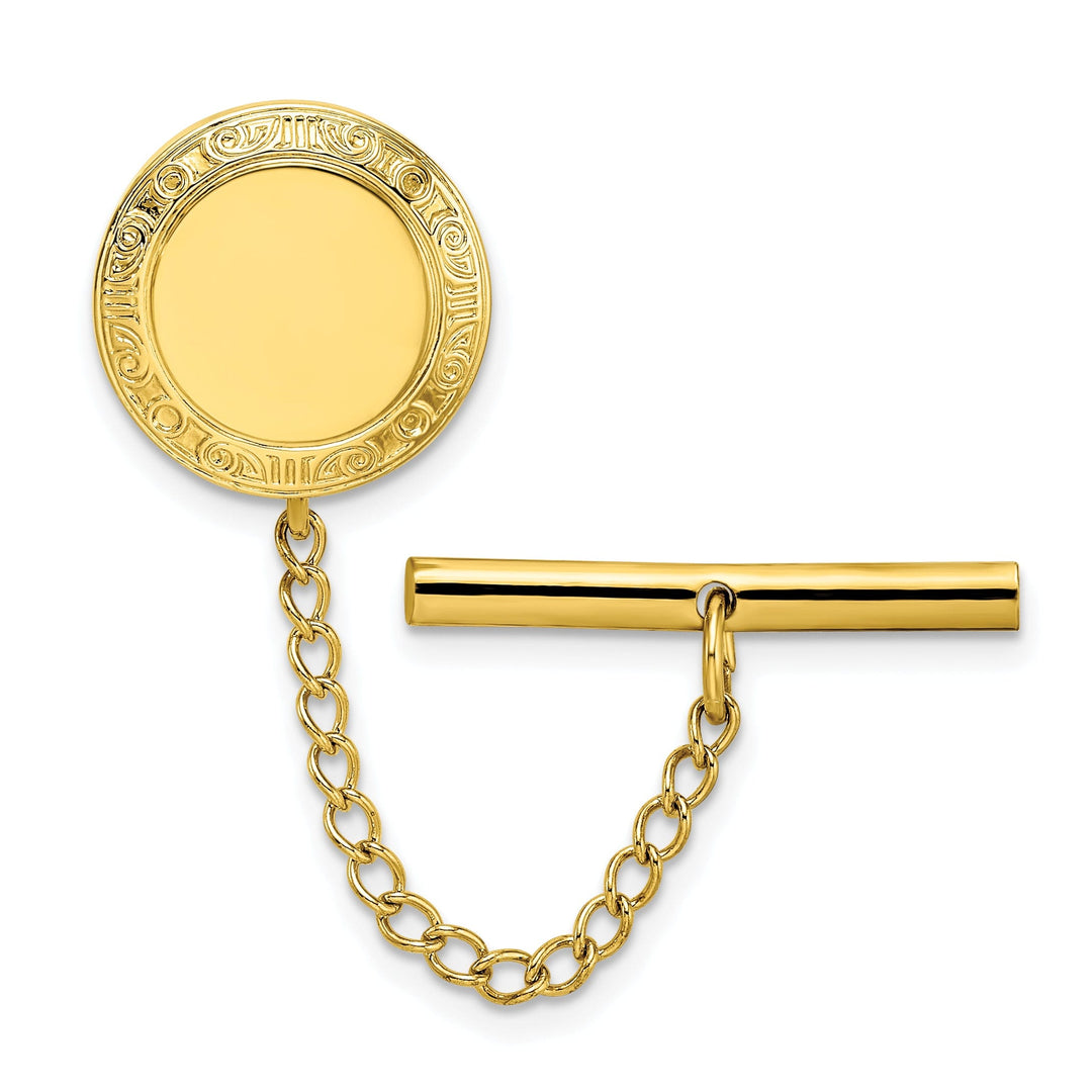 Gold Plated Round Tie Tac