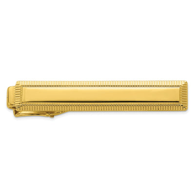 Gold Plated Lined Edge Tie Bar at $ 48.84 only from Jewelryshopping.com