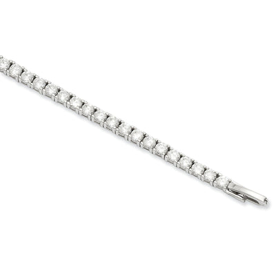 Rhodium Plated Prong Set Cubic Zirconia Bracelet at $ 92.83 only from Jewelryshopping.com