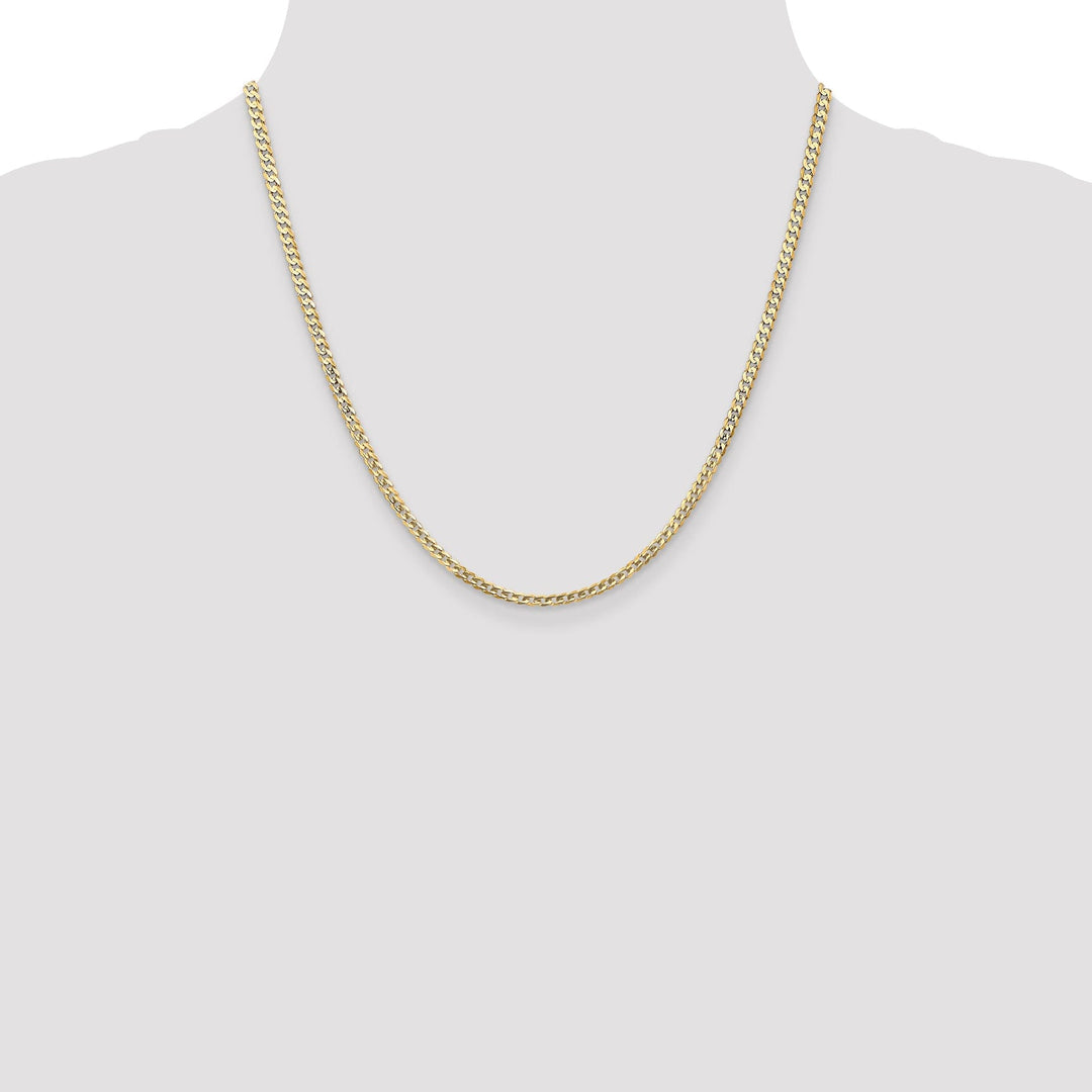 14k Yellow Gold 3.00mm Open Concave Curb Chain