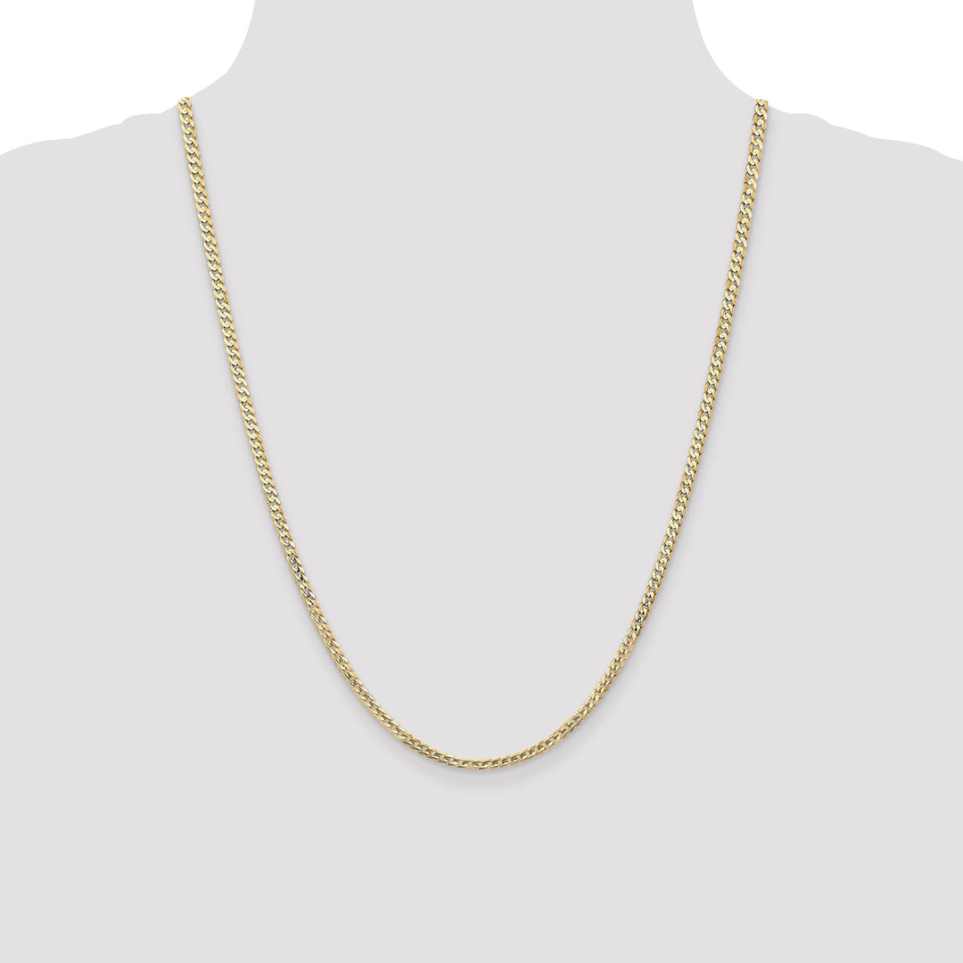 14k Yellow Gold 3.00mm Open Concave Curb Chain