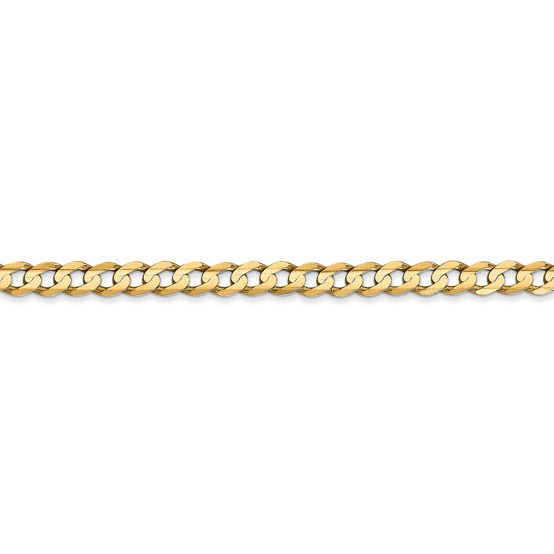 14k Yellow Gold 3.80mm Open Concave Curb Chain