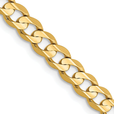 14k Yellow Gold 4.50mm Open Concave Curb Chain at $ 459.9 only from Jewelryshopping.com