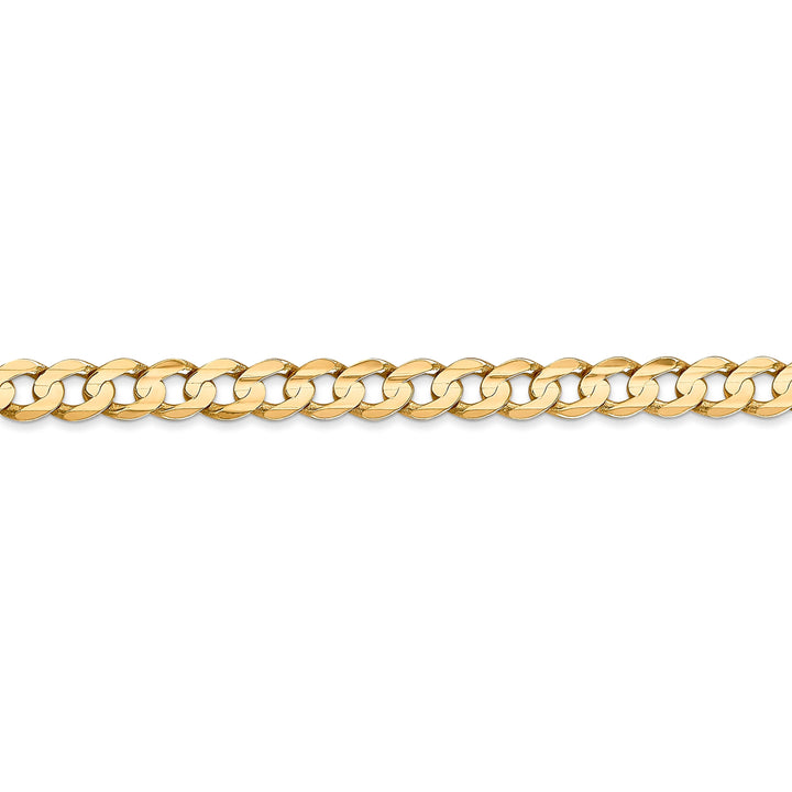 14k Yellow Gold 5.25mm Open Concave Curb Chain