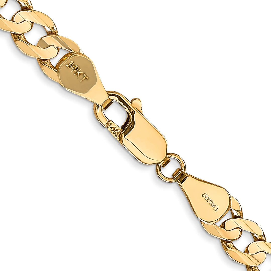 14k Yellow Gold 5.25mm Open Concave Curb Chain