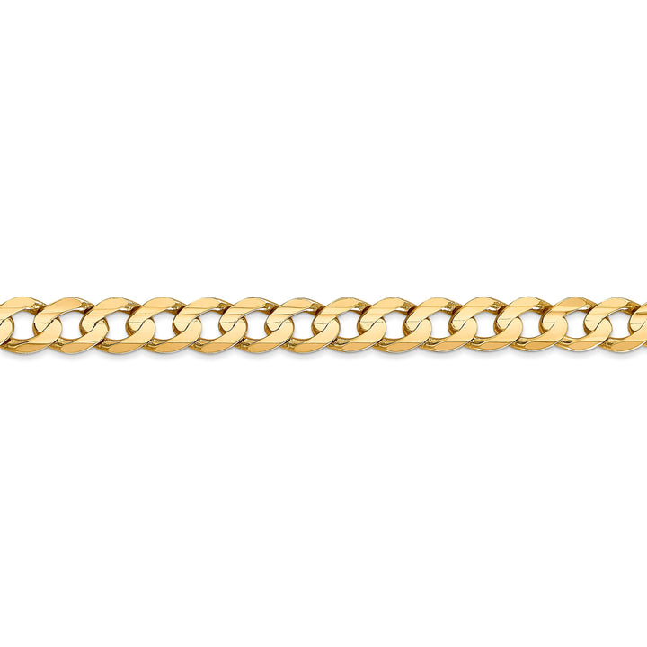 14k Yellow Gold 6.75mm Open Concave Curb Chain