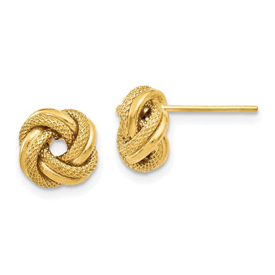 14k Yellow Gold D.C Love Knot Post Earrings at $ 109.14 only from Jewelryshopping.com