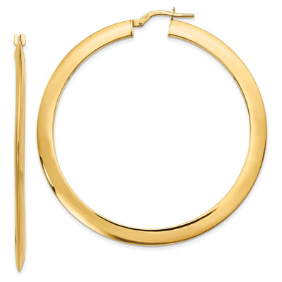 14k Yellow Gold Polished Hoop Earrings at $ 531.25 only from Jewelryshopping.com