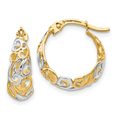 14k Two Tone Gold Earrings at $ 252.43 only from Jewelryshopping.com
