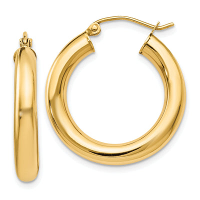 14k Yellow Gold Lightweight Hoop Earrings