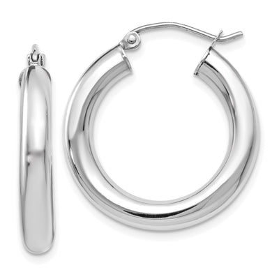 14K White Gold Polish Lightweight Hoop Earrings at $ 261.55 only from Jewelryshopping.com