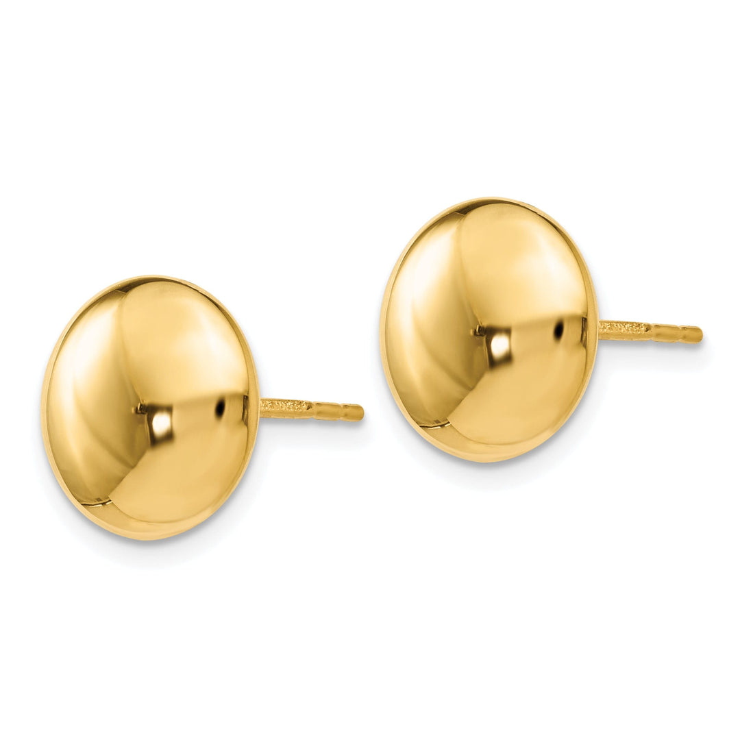 14k Yellow Gold Polished Button Post Earrings