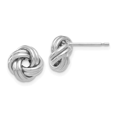 14k White Gold Polished Love Knot Post Earrings at $ 118.8 only from Jewelryshopping.com