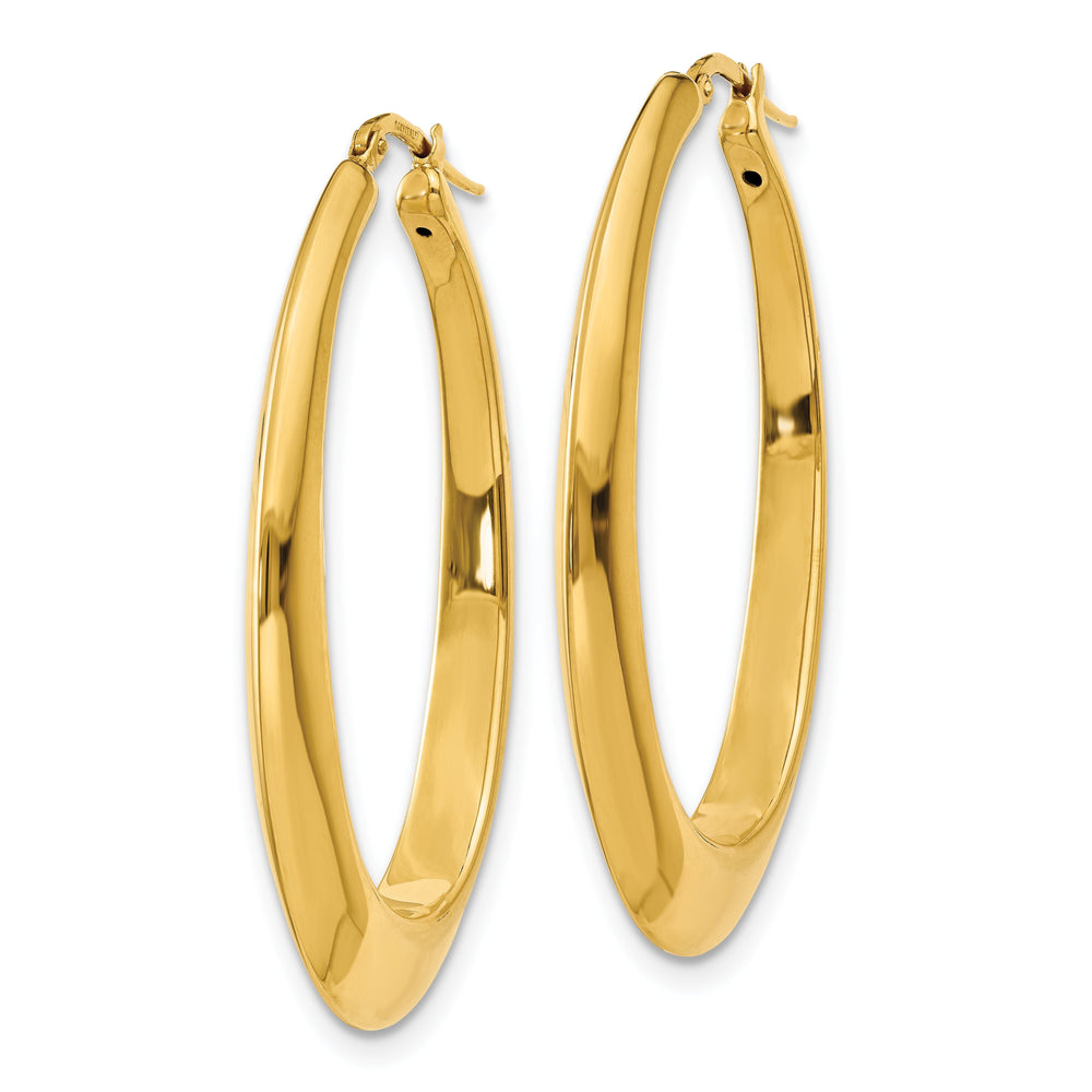 14k Yellow Gold Polished Hoop Earrings