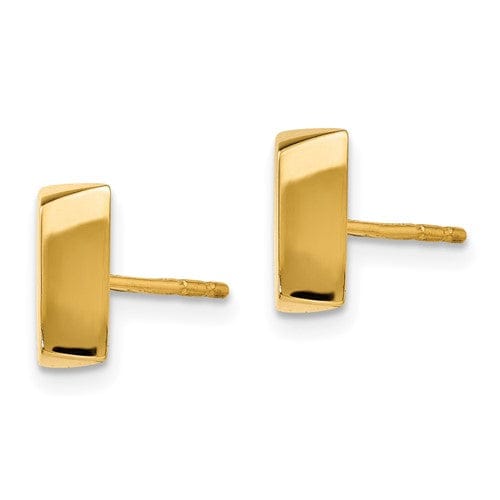 14k Yellow Gold Polished Fancy Post Earrings