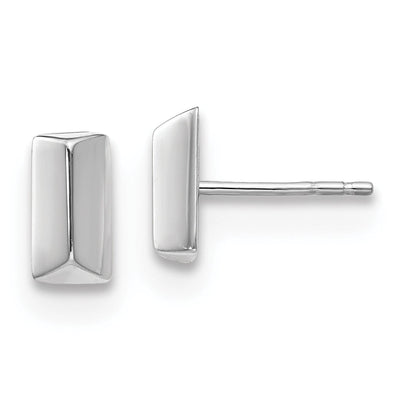 14K White Polished Post Earrings at $ 156.88 only from Jewelryshopping.com