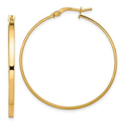 14k Yellow Gold 2mm Polished Hoop Earrings at $ 193.19 only from Jewelryshopping.com