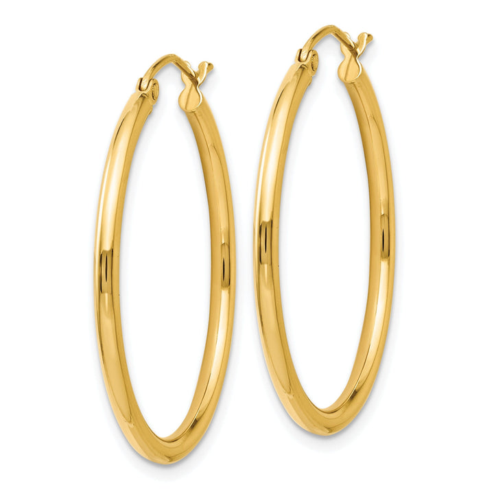 14k Yellow Gold 2mm Hoop Earrings