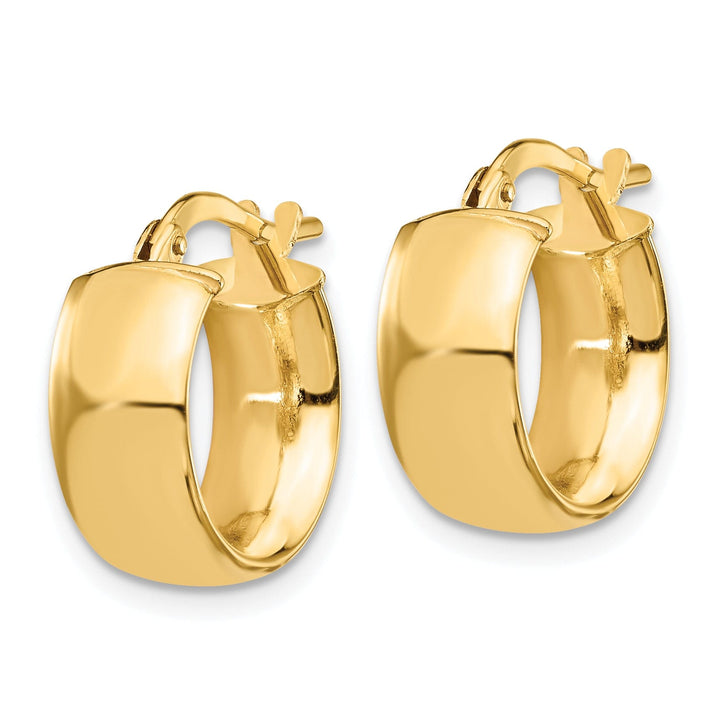 14k Yellow Gold 6mm High Polished Hoop Earrings
