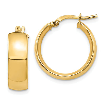 14k Yellow Gold 6mm High Polished Hoop Earrings at $ 263.08 only from Jewelryshopping.com