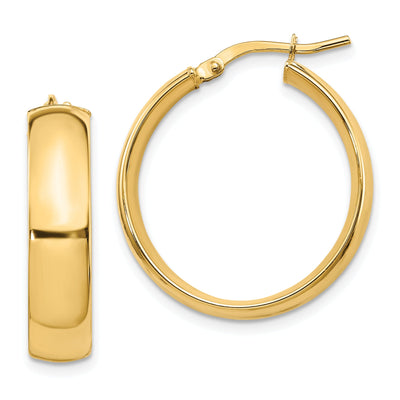 14k Yellow Gold 6mm High Polished Hoop Earrings at $ 330.45 only from Jewelryshopping.com
