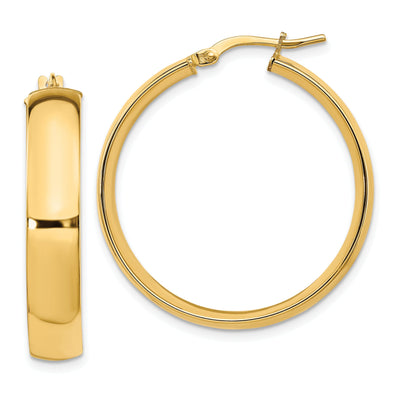 14k Yellow Gold 6mm High Polished Hoop Earrings at $ 340.61 only from Jewelryshopping.com