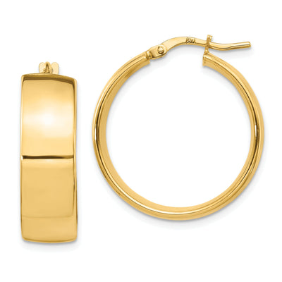 14k Yellow Gold 8mm High Polished Hoop Earrings at $ 463.9 only from Jewelryshopping.com